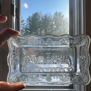 The Last Supper glass trinket tray